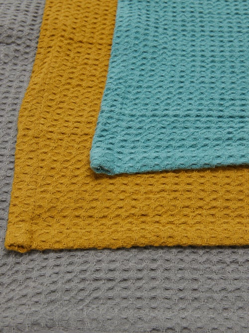 Rechthoekige theedoek met honingraatstructuur - Kiabi