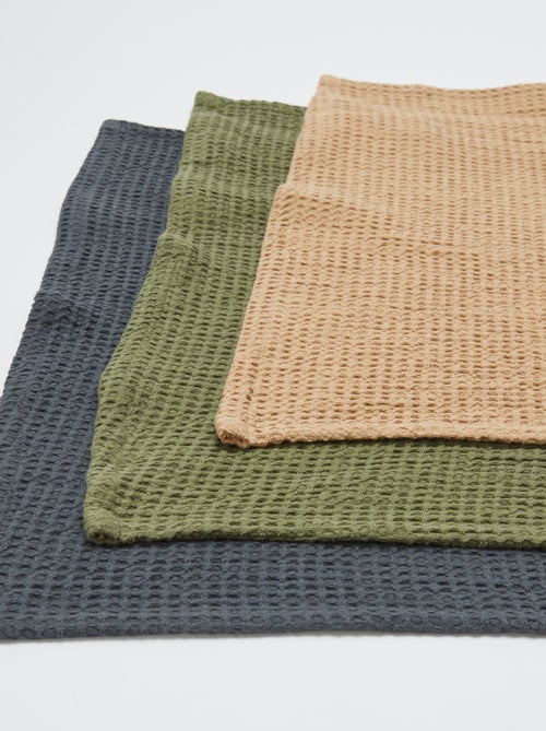 Rechthoekige theedoek met honingraatstructuur - Kiabi Rechthoekige theedoek met honingraatstructuur - Kiabi