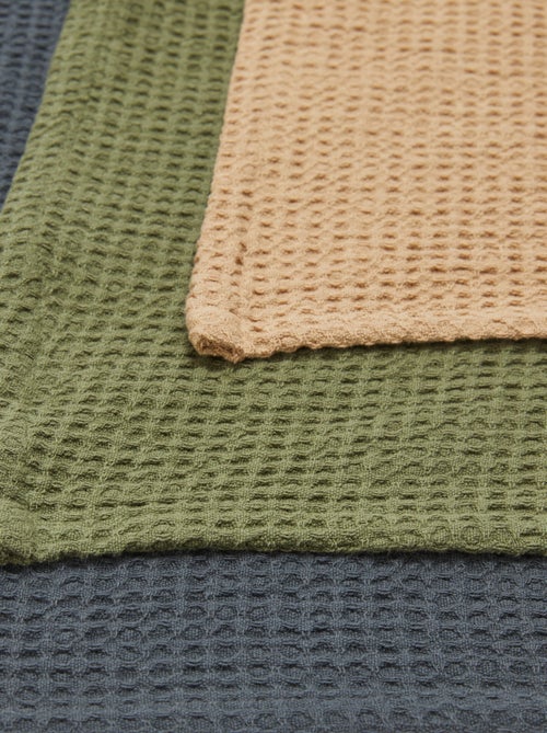 Rechthoekige theedoek met honingraatstructuur - Kiabi Rechthoekige theedoek met honingraatstructuur - Kiabi