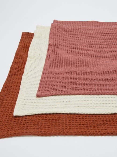 Rechthoekige theedoek met honingraatstructuur - Kiabi