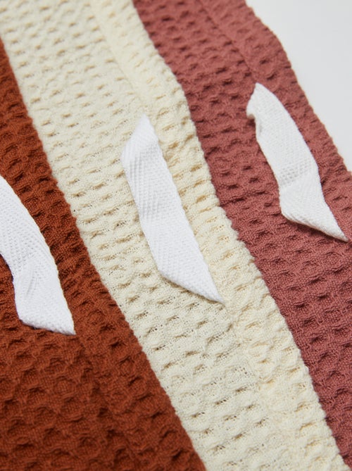 Rechthoekige theedoek met honingraatstructuur - Kiabi