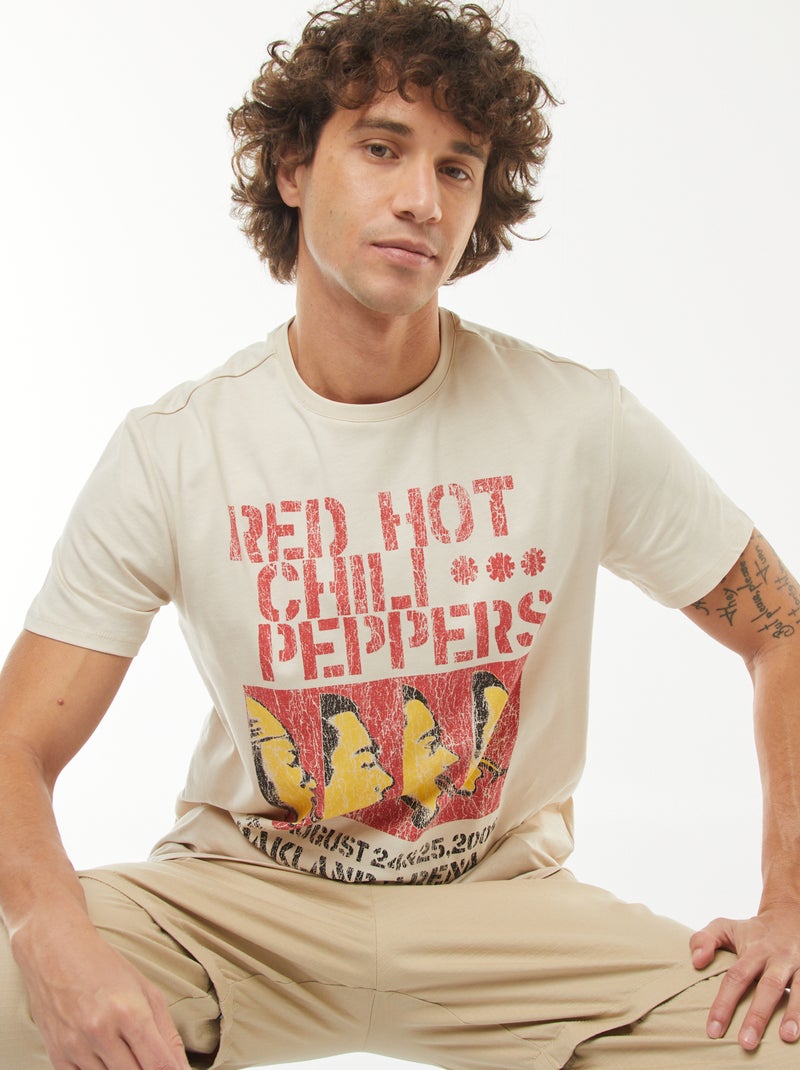 Red Hot Chili Peppers-T-shirt met korte mouw GRIJS - Kiabi