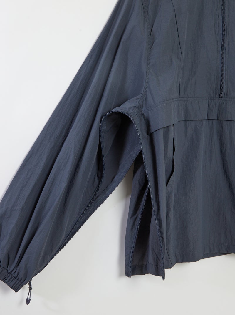 Regenjas met capuchon - collectie gemakkelijk aan te trekken BLAUW - Kiabi