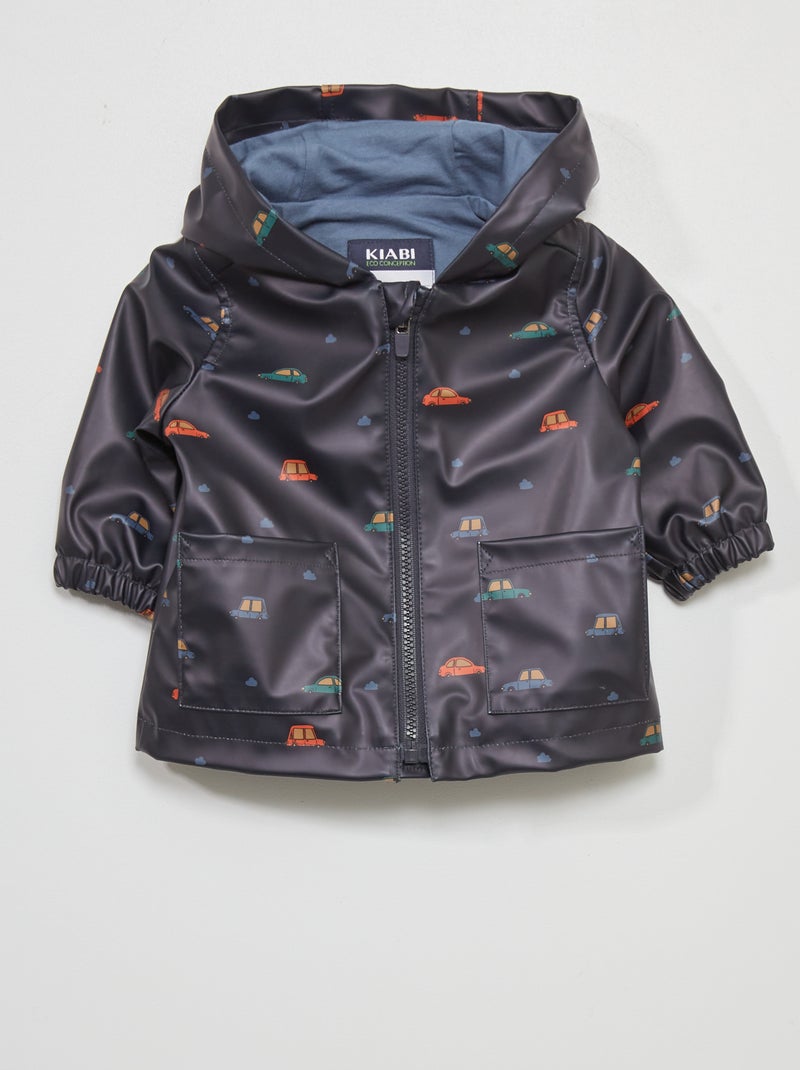 Regenjas met capuchon BLAUW - Kiabi
