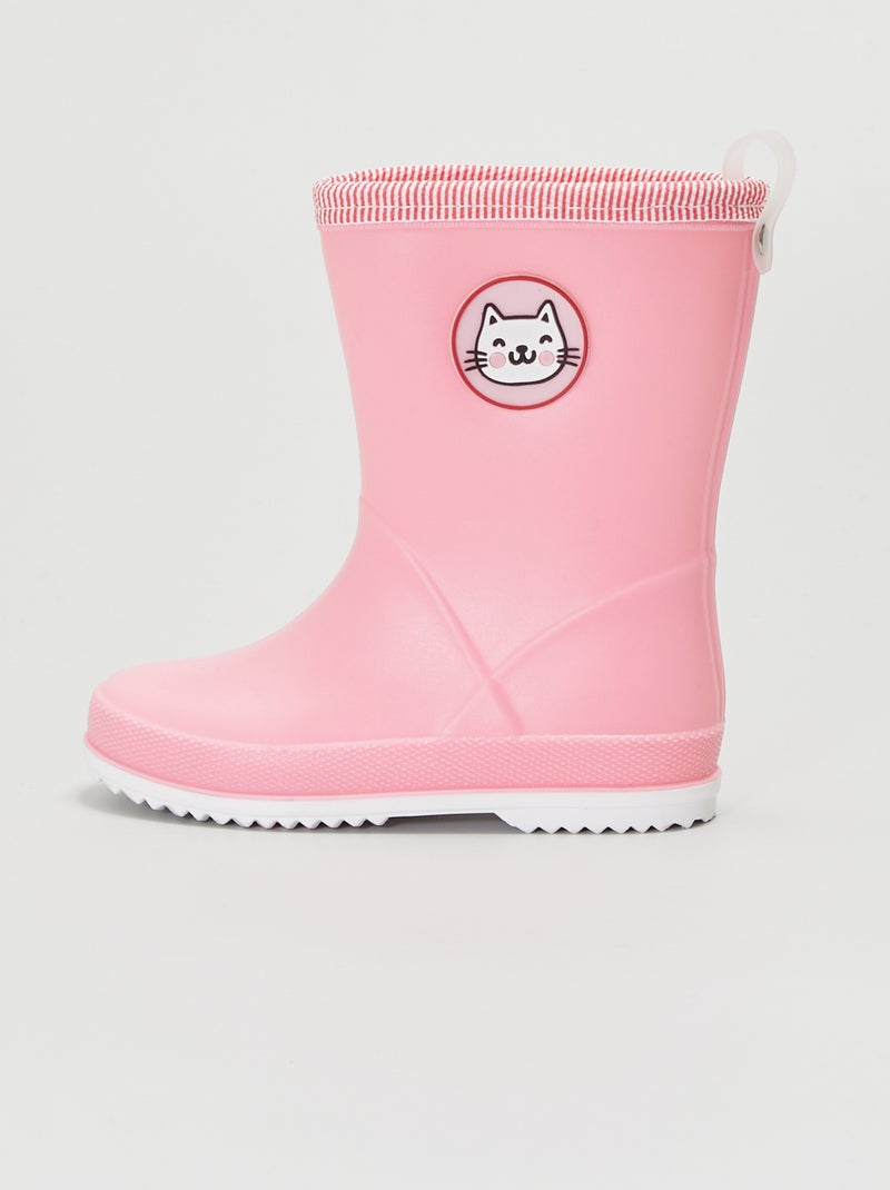 Regenlaarzen 'kat' roze - Kiabi