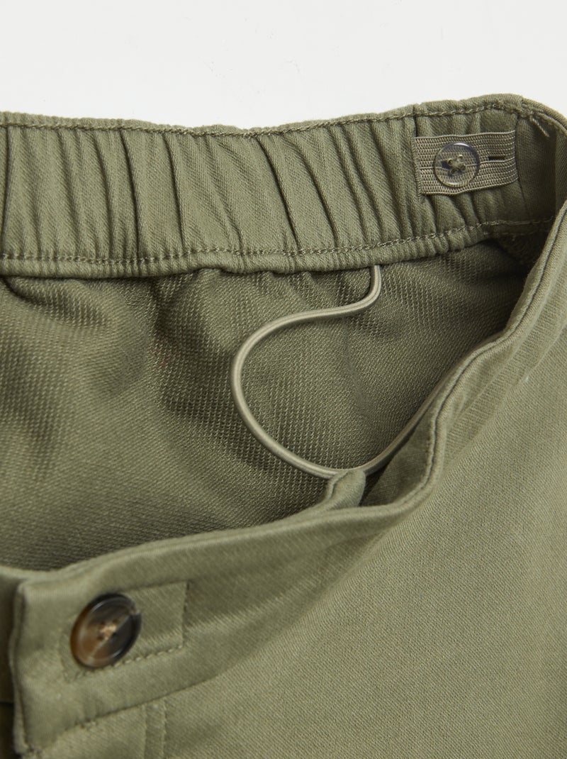 Regular broek met klepzakken - gemakkelijk aan te trekken collectie groen - Kiabi