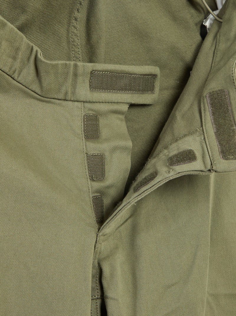 Regular broek met klepzakken - gemakkelijk aan te trekken collectie groen - Kiabi