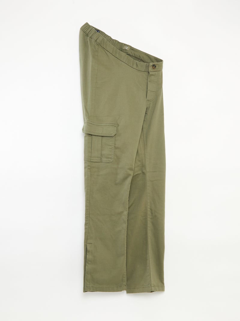 Regular broek met klepzakken - gemakkelijk aan te trekken collectie groen - Kiabi