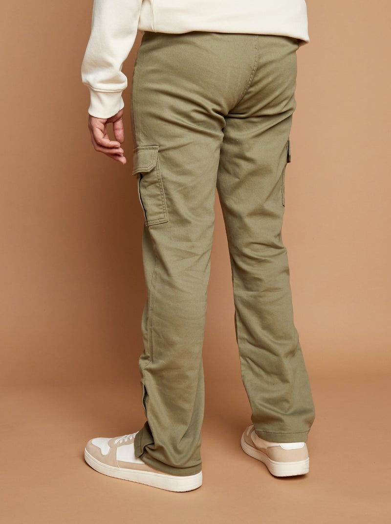 Regular broek met klepzakken - gemakkelijk aan te trekken collectie groen - Kiabi