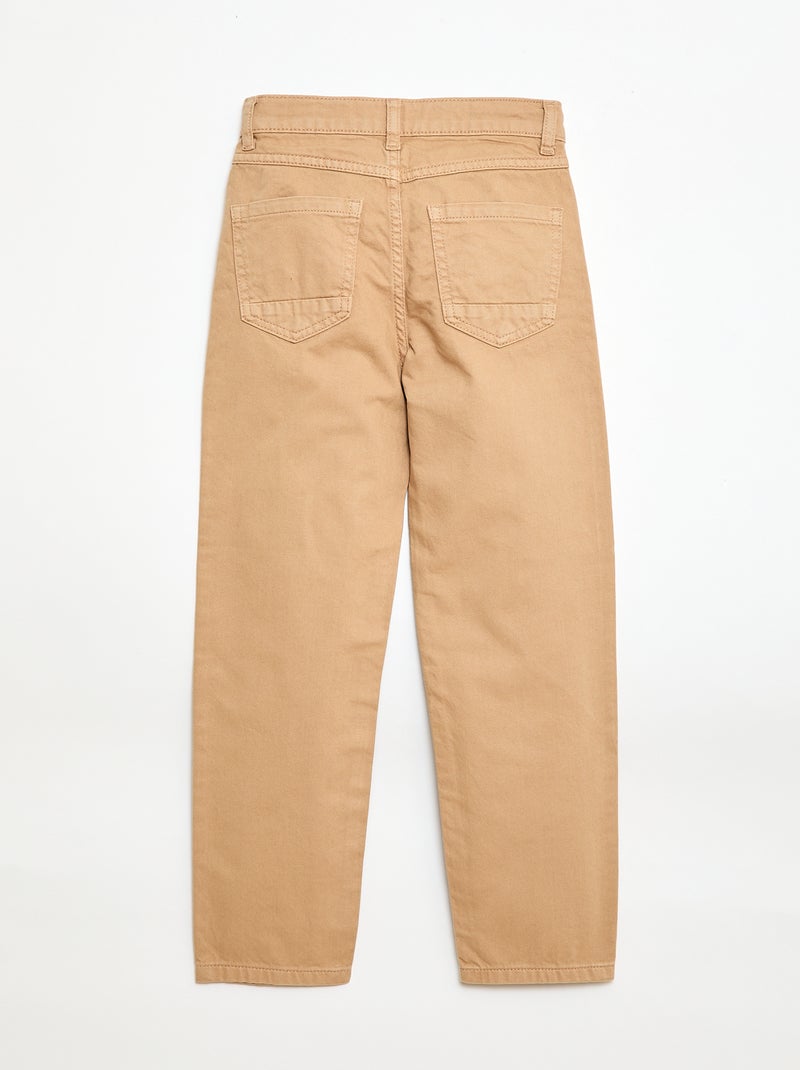 Regular fit 5-pocket broek Biege - Kiabi