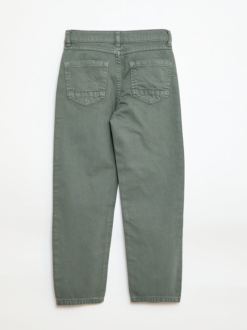 Regular fit 5-pocket broek Groen - Kiabi