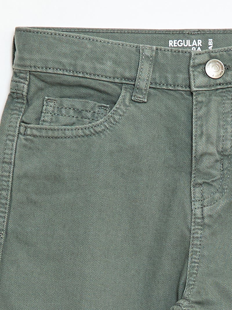 Regular fit 5-pocket broek Groen - Kiabi