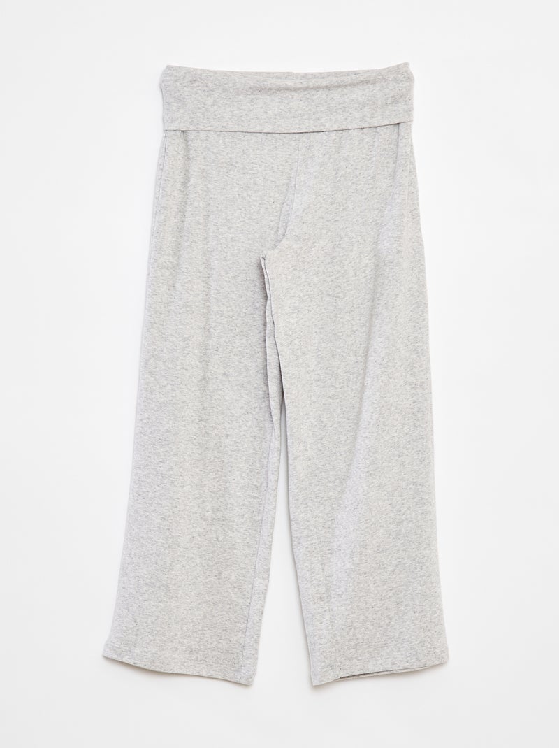 Regular-fit broek met elastische taille Grijs - Kiabi