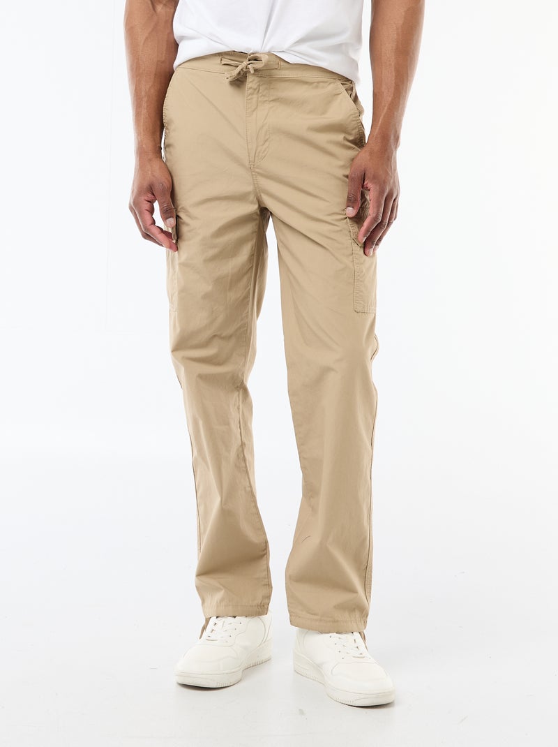 Regular fit-broek met meerdere zakken Biege - Kiabi