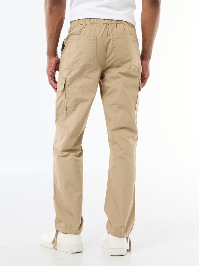 Regular fit-broek met meerdere zakken Biege - Kiabi