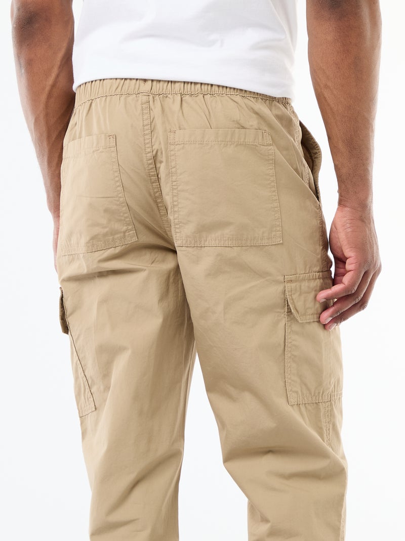 Regular fit-broek met meerdere zakken Biege - Kiabi