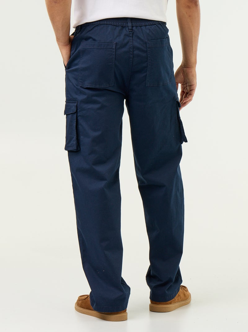 Regular fit-broek met meerdere zakken Blauw - Kiabi