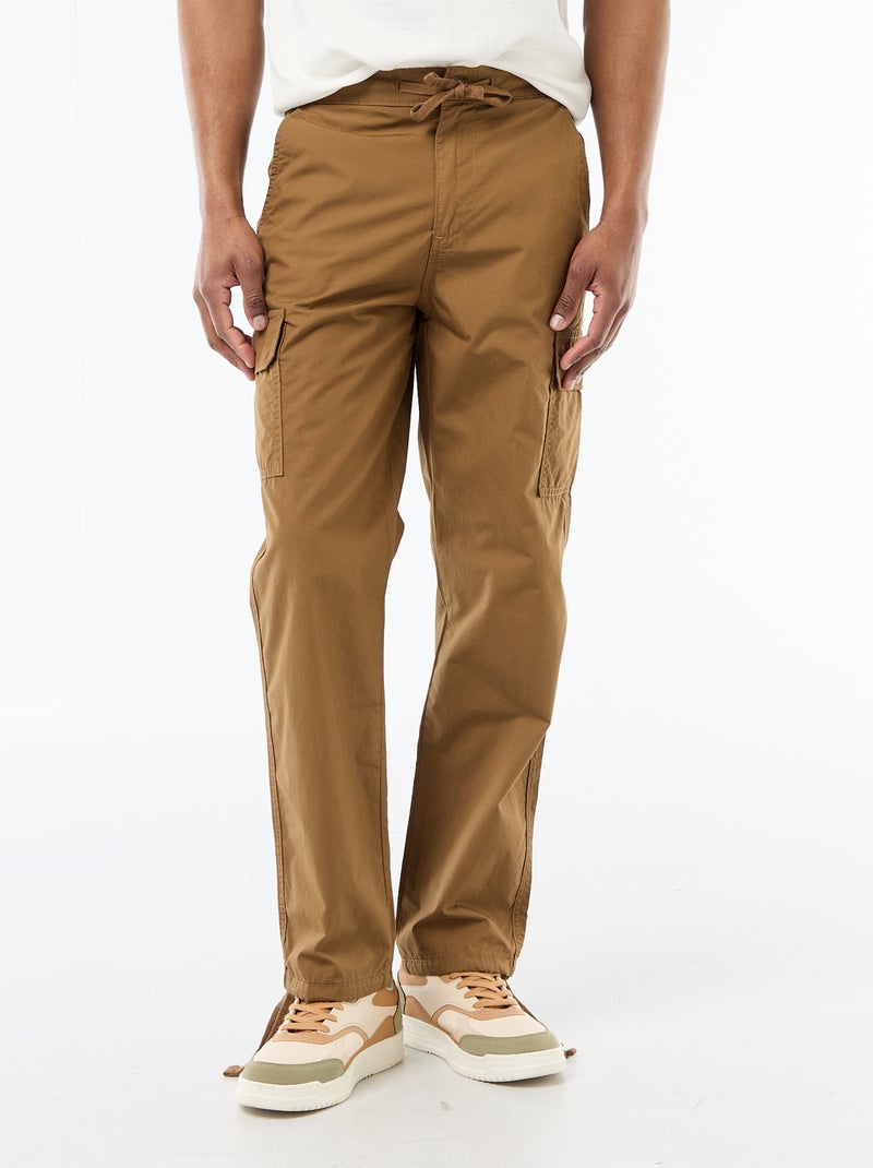 Regular fit-broek met meerdere zakken Bruin - Kiabi