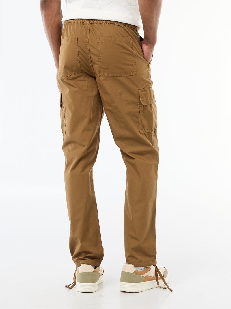 Regular fit-broek met meerdere zakken Bruin - Kiabi