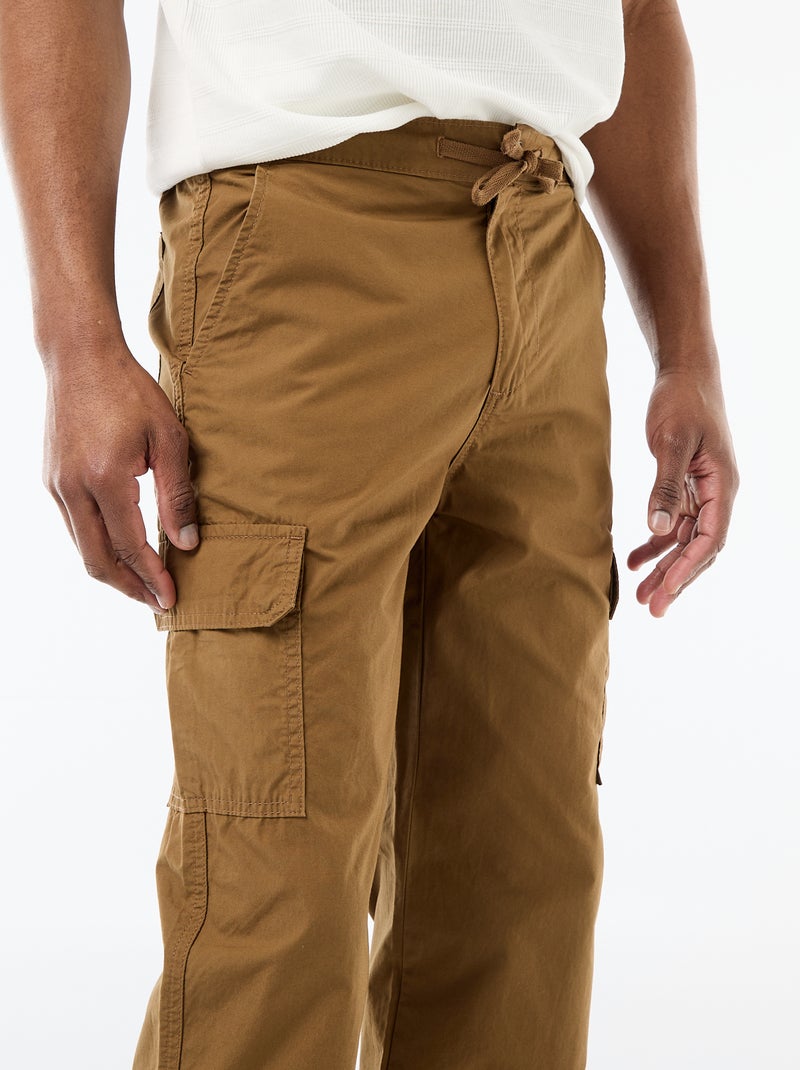 Regular fit-broek met meerdere zakken Bruin - Kiabi