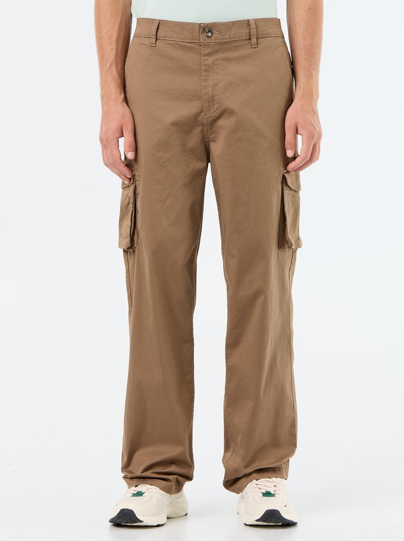 Regular fit-broek met meerdere zakken Bruin - Kiabi