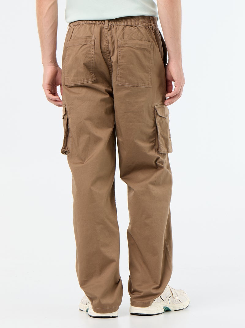 Regular fit-broek met meerdere zakken Bruin - Kiabi