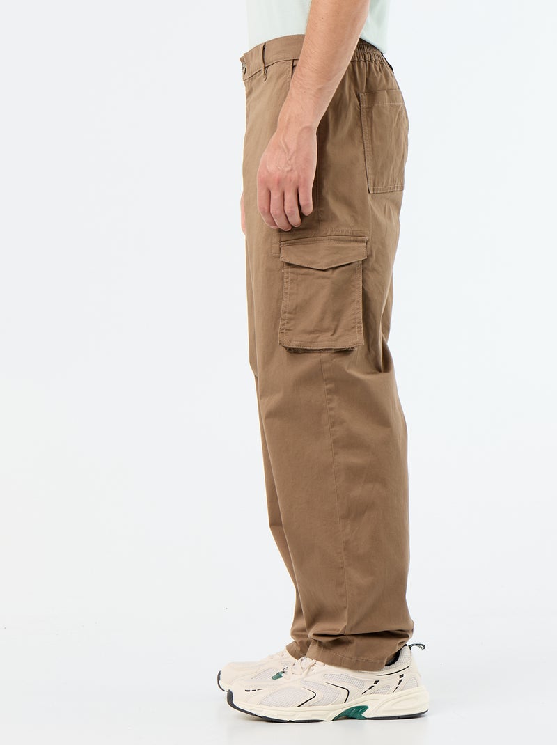 Regular fit-broek met meerdere zakken Bruin - Kiabi