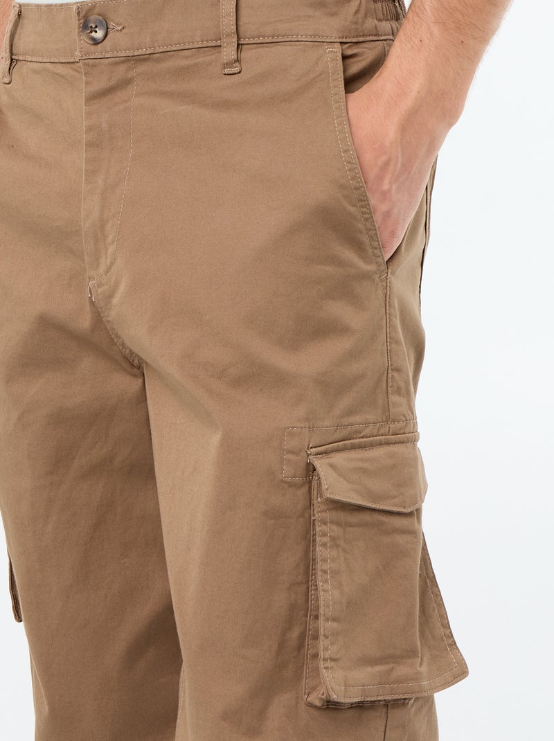 Regular fit-broek met meerdere zakken Bruin - Kiabi