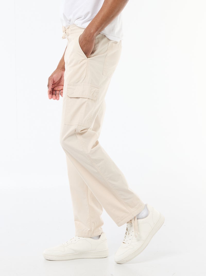 Regular fit-broek met meerdere zakken Grijs - Kiabi