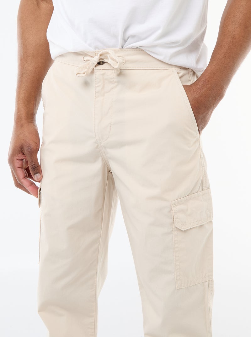 Regular fit-broek met meerdere zakken Grijs - Kiabi