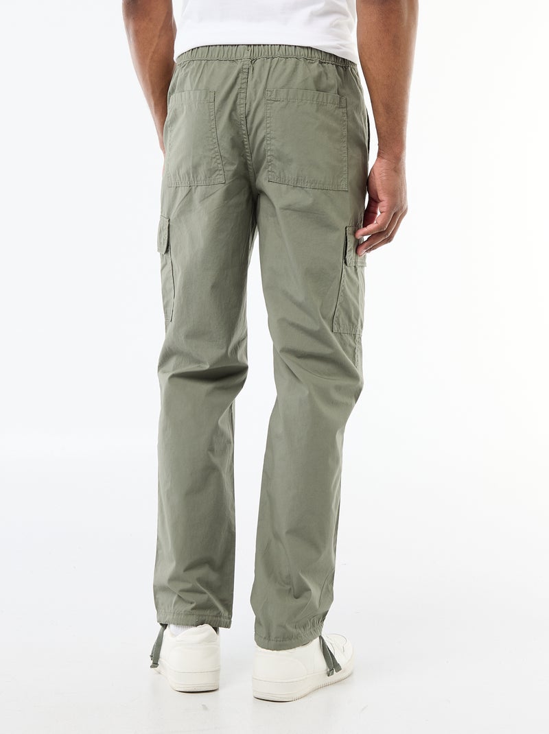 Regular fit-broek met meerdere zakken Groen - Kiabi