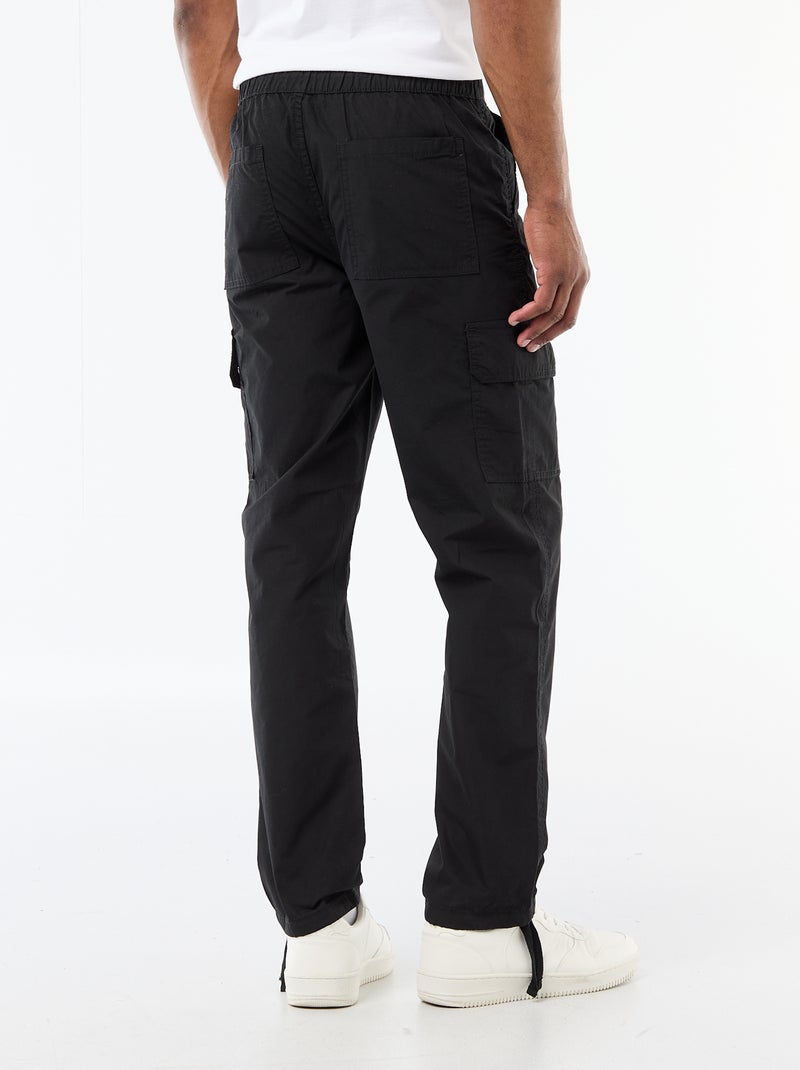 Regular fit-broek met meerdere zakken Zwart - Kiabi