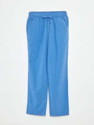 Regular-fit broek van linnen