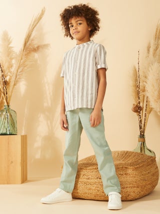 Regular-fit broek van linnen