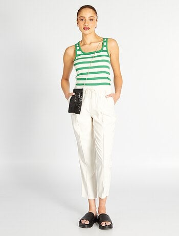 Regular-fit broek van twill, in joggingmodel - Kiabi