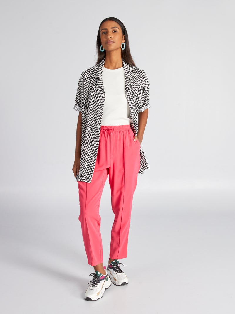 Regular-fit broek van twill, in joggingmodel ROSE - Kiabi