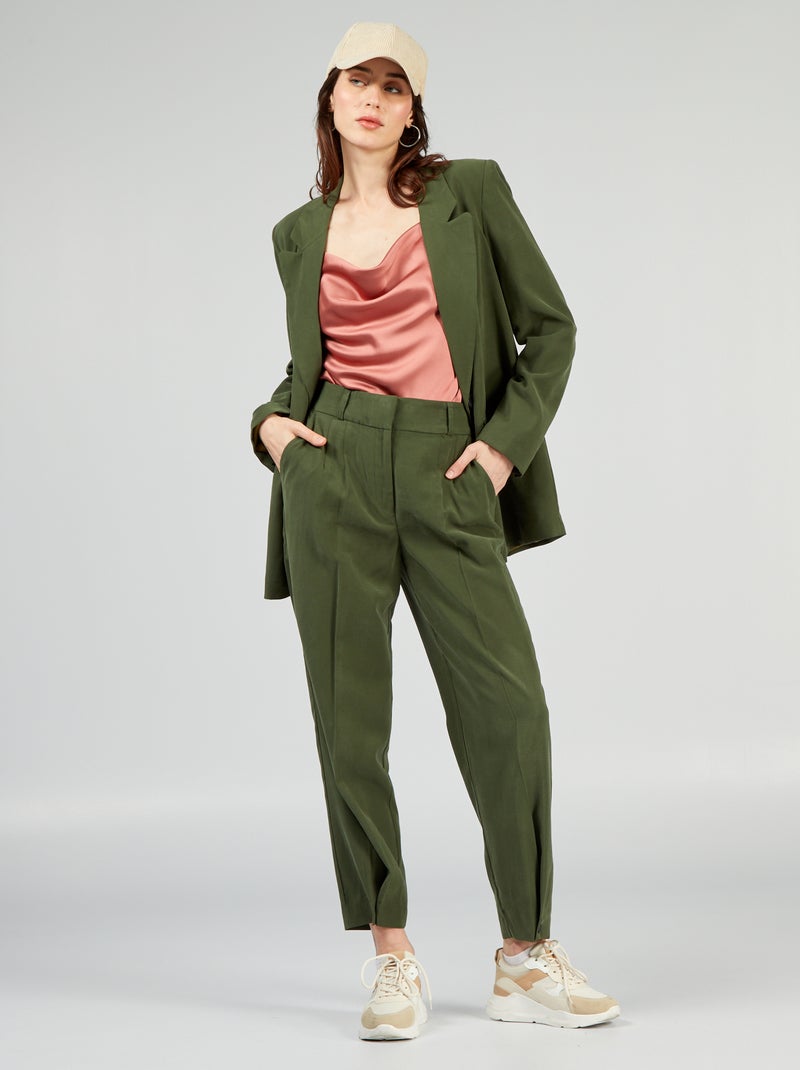 Regular-fit broek van twill KAKI - Kiabi