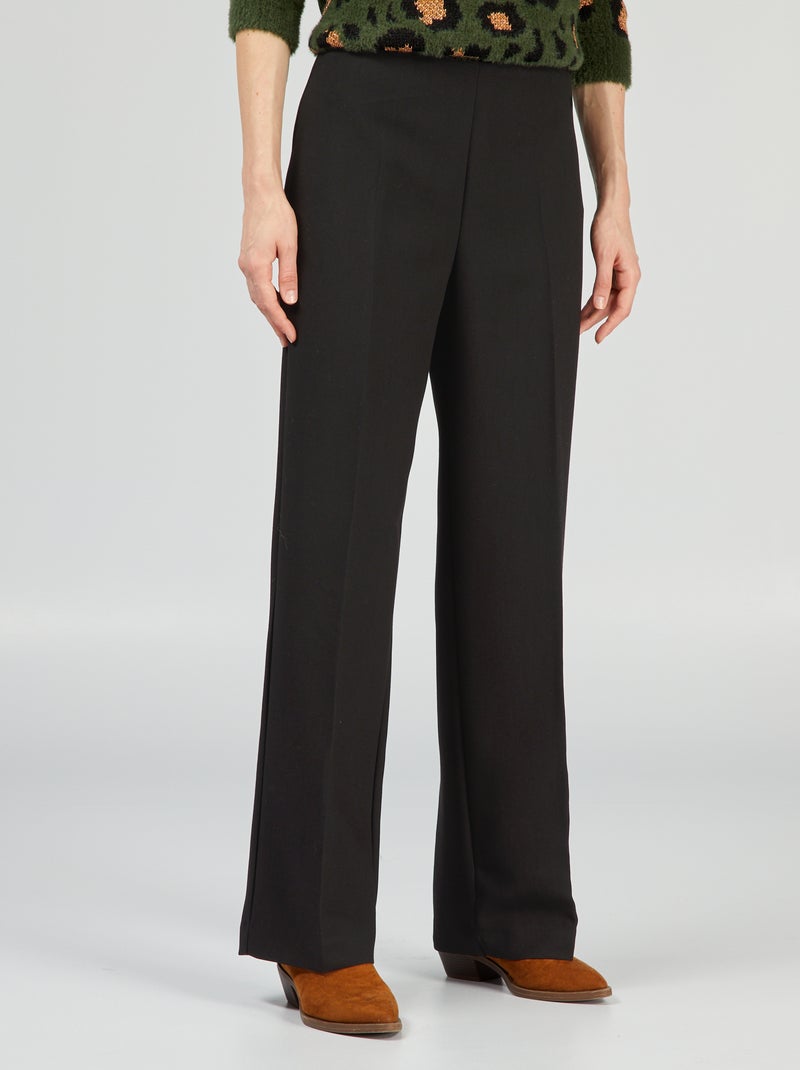 Regular-fit broek van twill ZWART - Kiabi