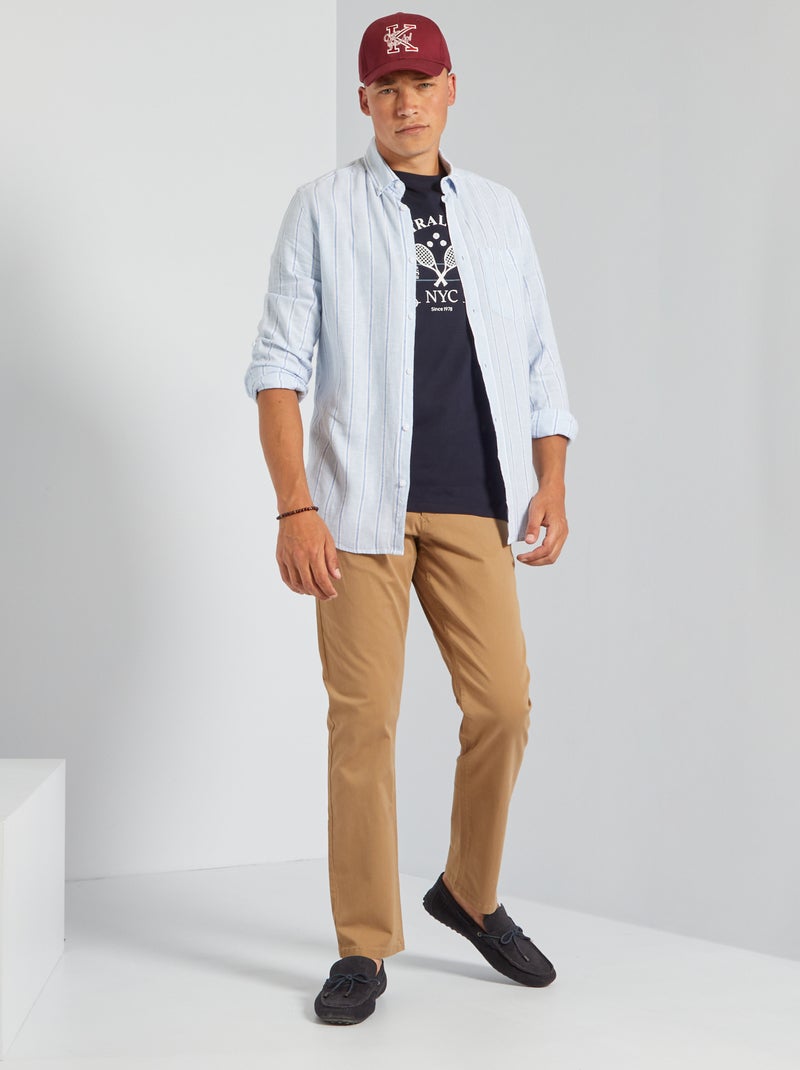 Regular-fit chino broek - L32 BIEGE - Kiabi