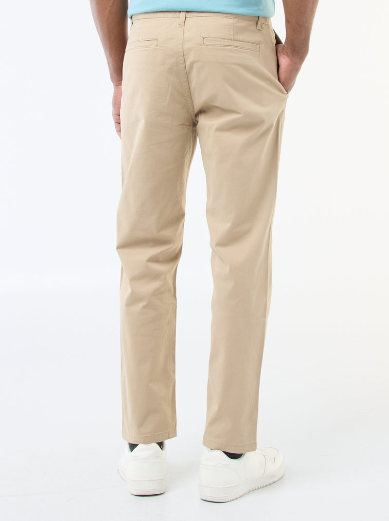 Regular-fit chino broek Biege - Kiabi