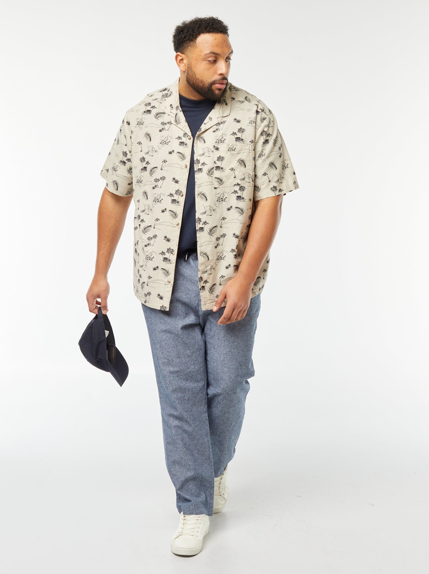 Indumentum Basic Slim Fit Chino-broek IS-305, zwart, 31W / 34L