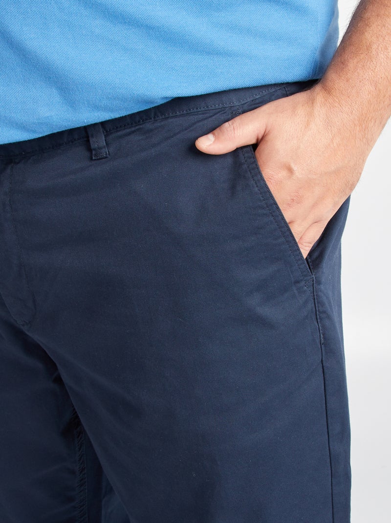 Regular-fit chino L32 BLAUW - Kiabi