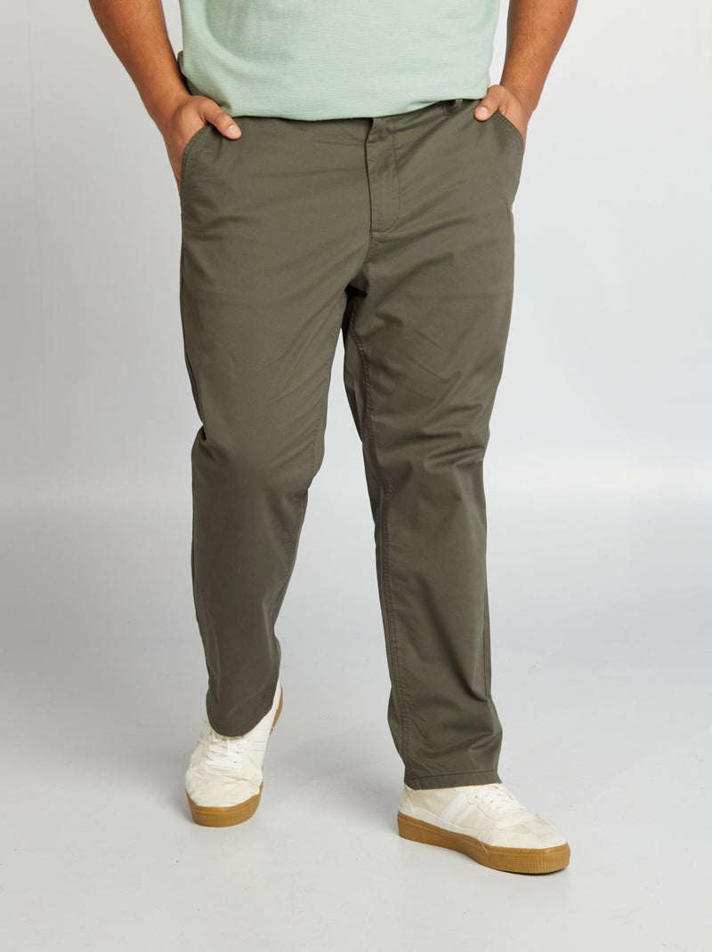 Regular-fit chino L32 KAKI - Kiabi