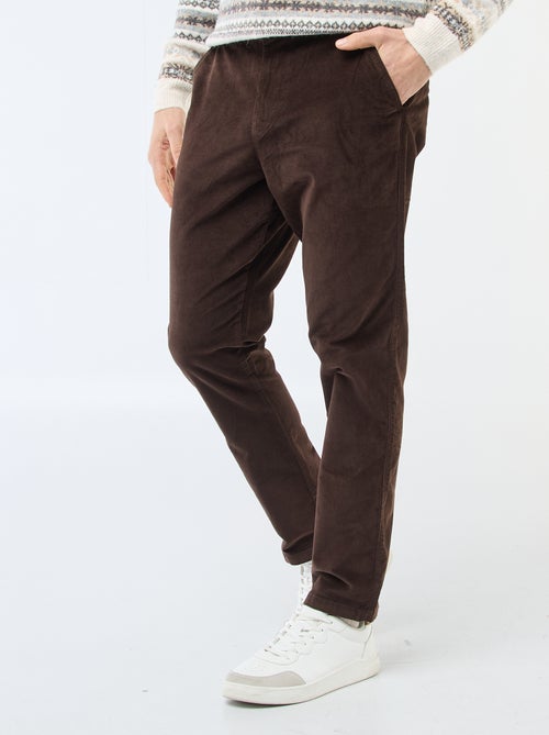 Regular fit chino van ribfluweel - Kiabi
