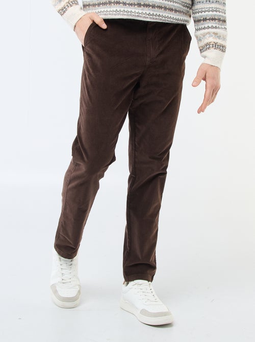 Regular fit chino van ribfluweel - Kiabi