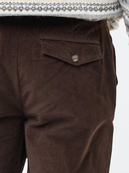 Regular fit chino van ribfluweel - Kiabi