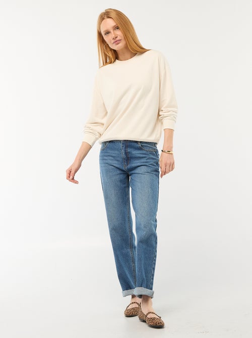 Regular fit denim broek van katoen - L34 - Kiabi