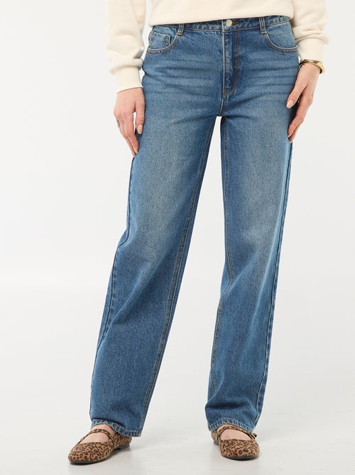 Regular fit denim broek van katoen - L34 - Kiabi