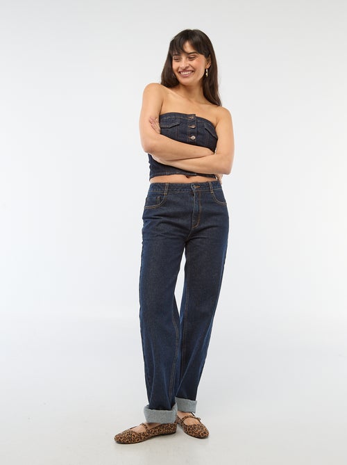 Regular fit denim broek van katoen - L34 - Kiabi