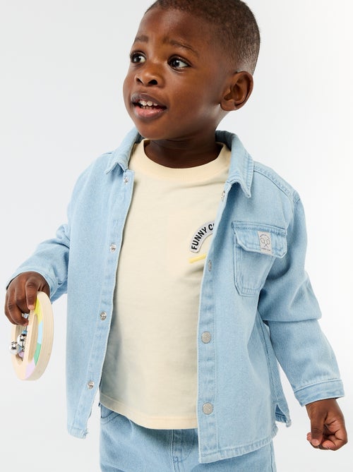 Regular fit denim hemd van katoen - Kiabi